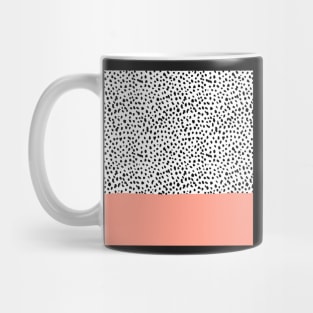 abstract pink, black & white animal speckle print Mug